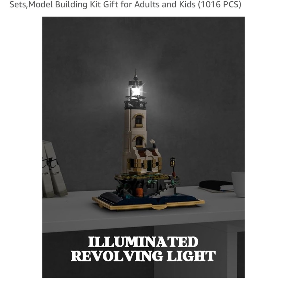 Magic Castle Lighthouse Building Set with Revolving Light Feature (1016pcs) NIB - Picture 8 of 12